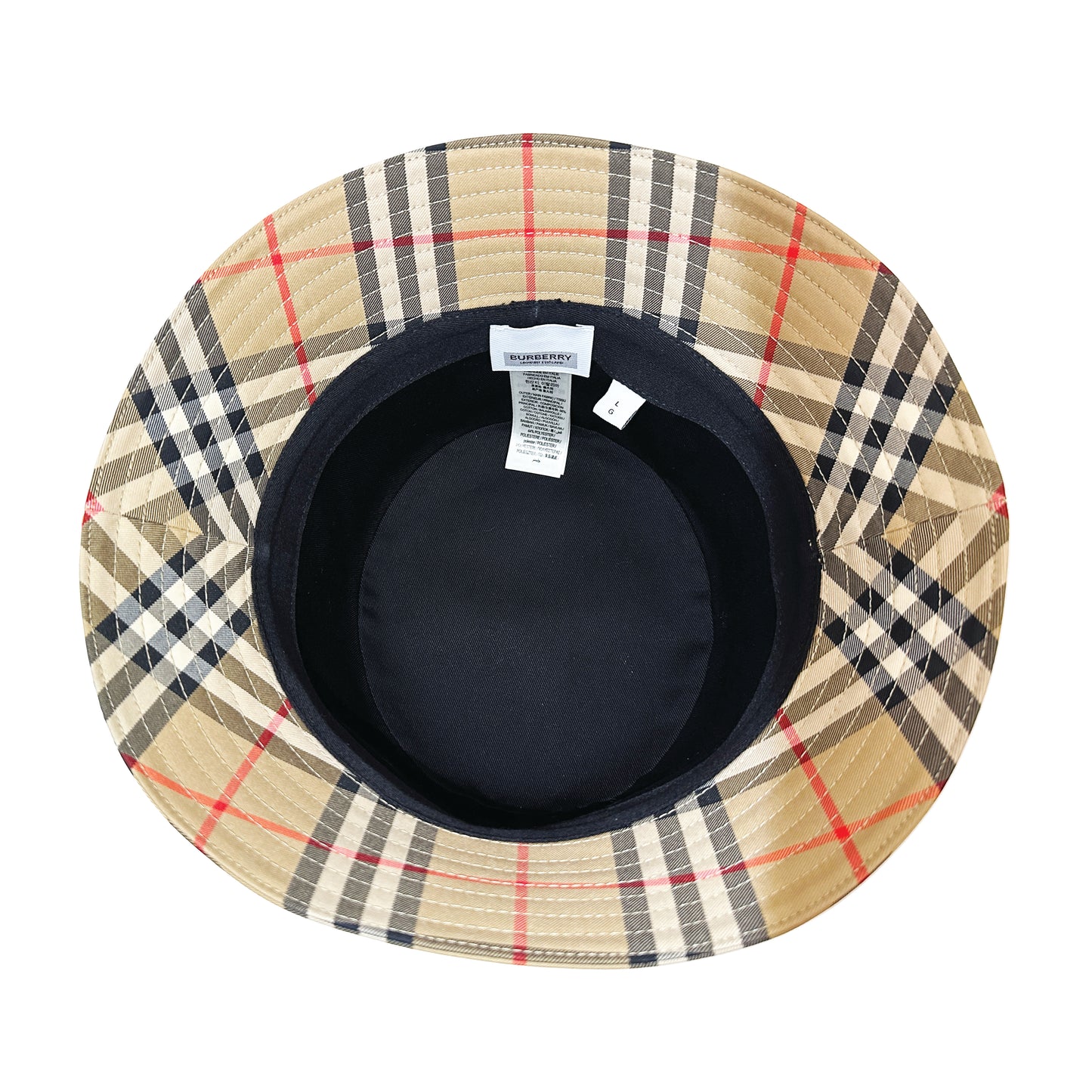 BURBERRY Vintage check technical Cotton Bucket Hat