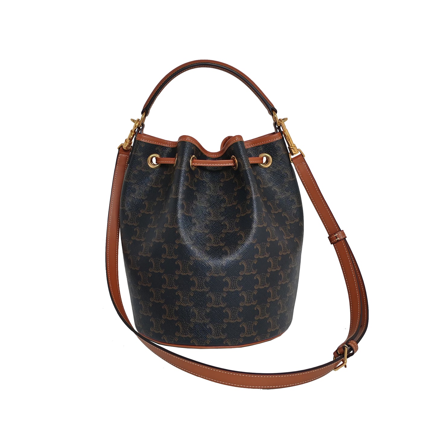 CÉLINE CLARA Bag in TRIOMPHE CANVAS & CALFSKIN