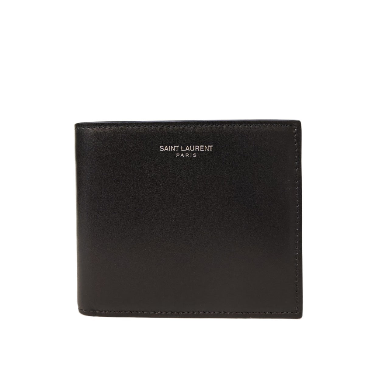 SAINT LAURENT PARIS-embossed single-compartment wallet