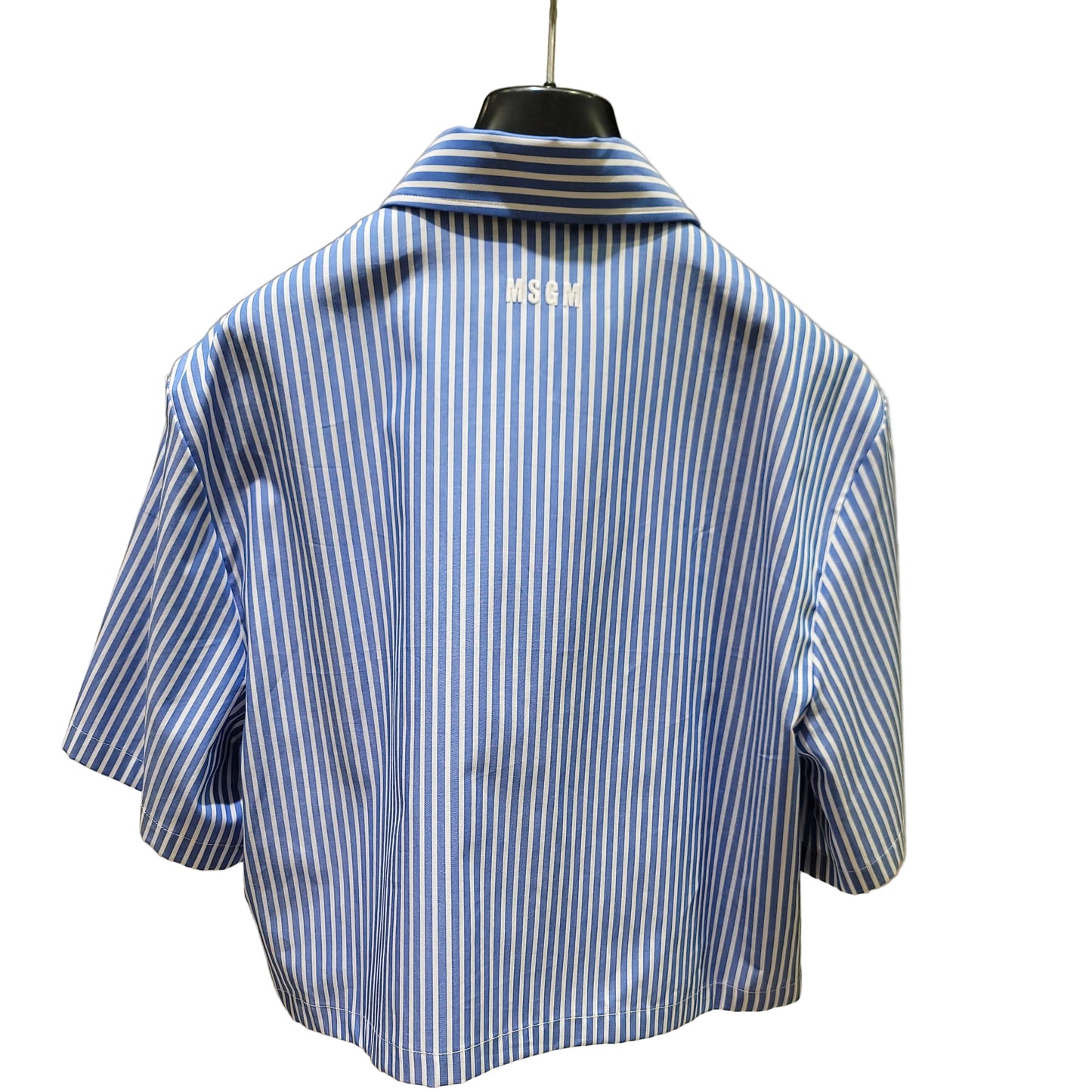 MSGM Striped-pattern Cropped Shirt