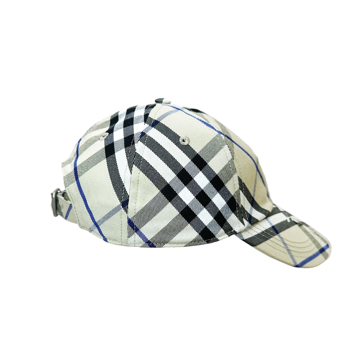BURBERRY Check Cotton Blend Baseball Cap