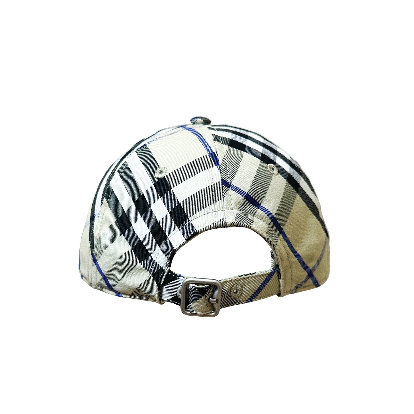 BURBERRY Check Cotton Blend Baseball Cap