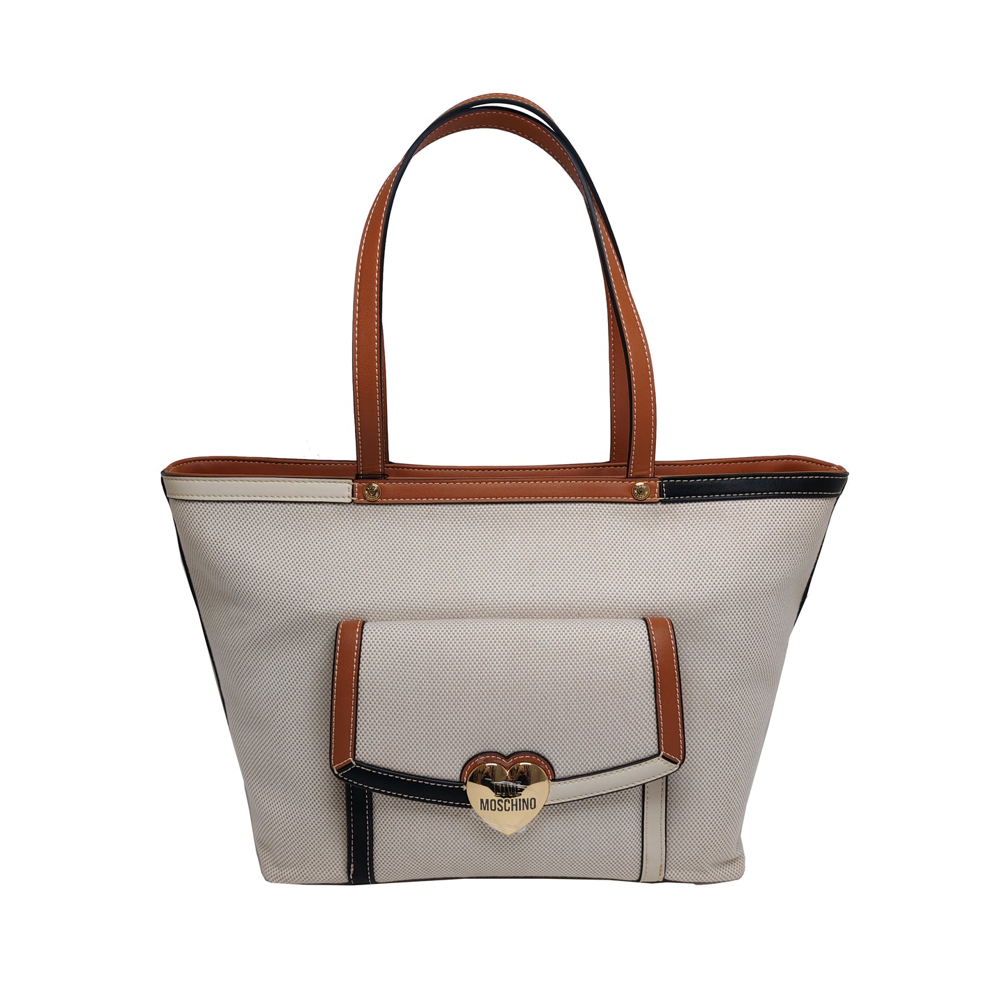 LOVE MOSCHINO Love Selle Canvas Zip Tote