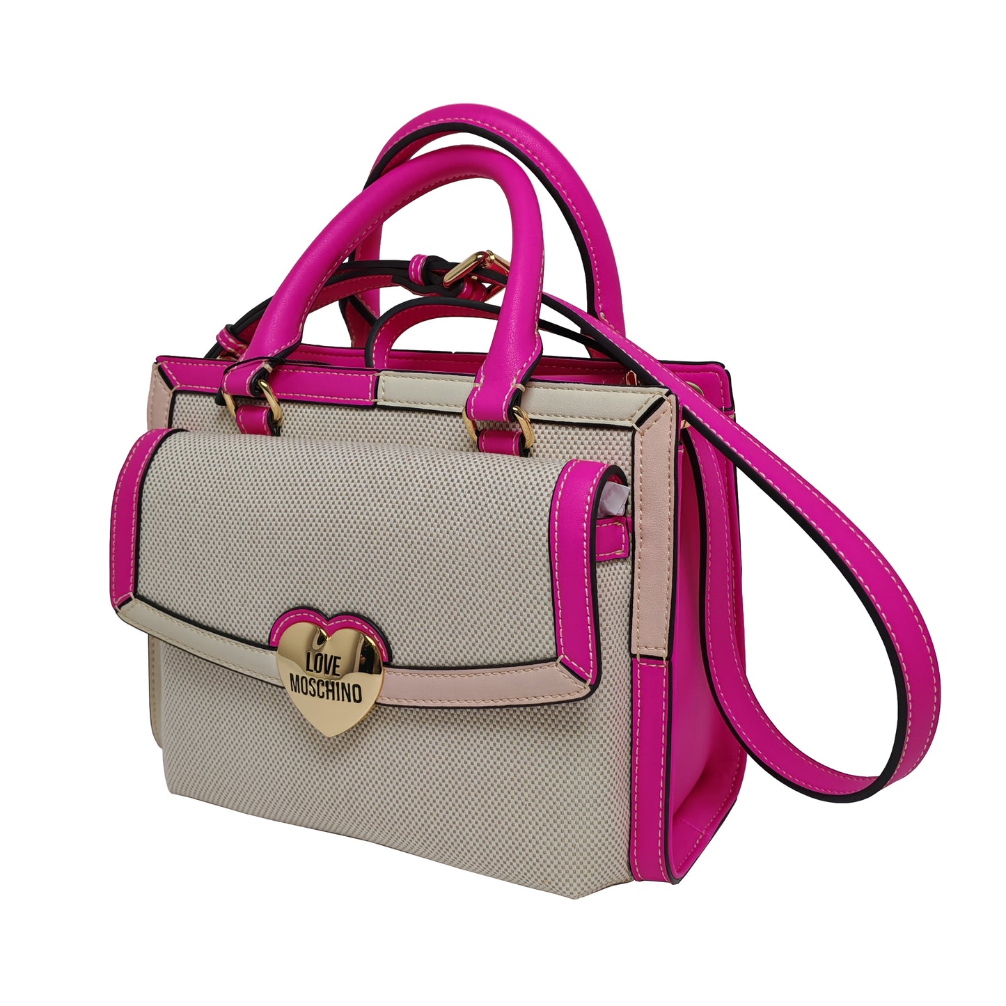 LOVE MOSCHINO Love Selle Canvas Satchel