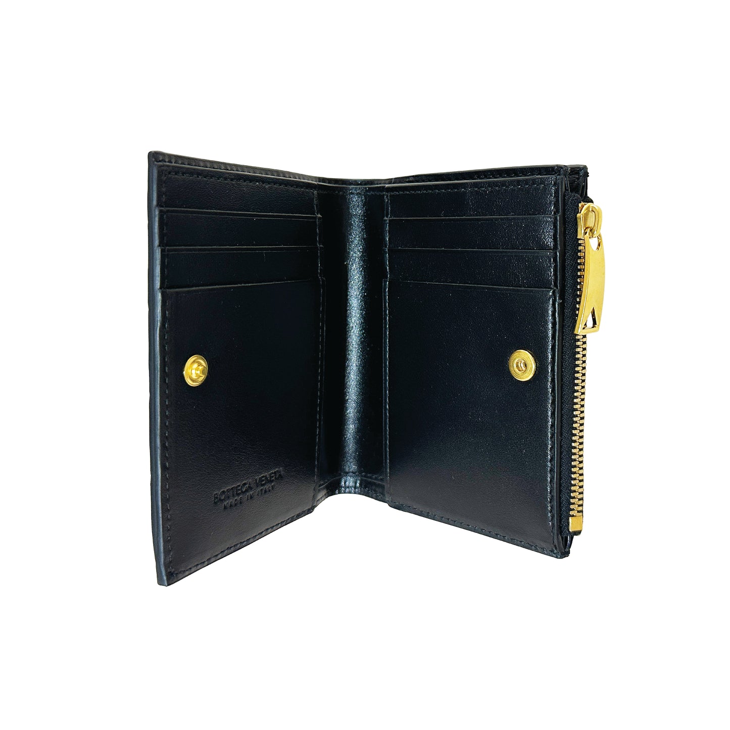 BOTTEGA VENETA Small Intrecciato Bi-fold zip Wallet
