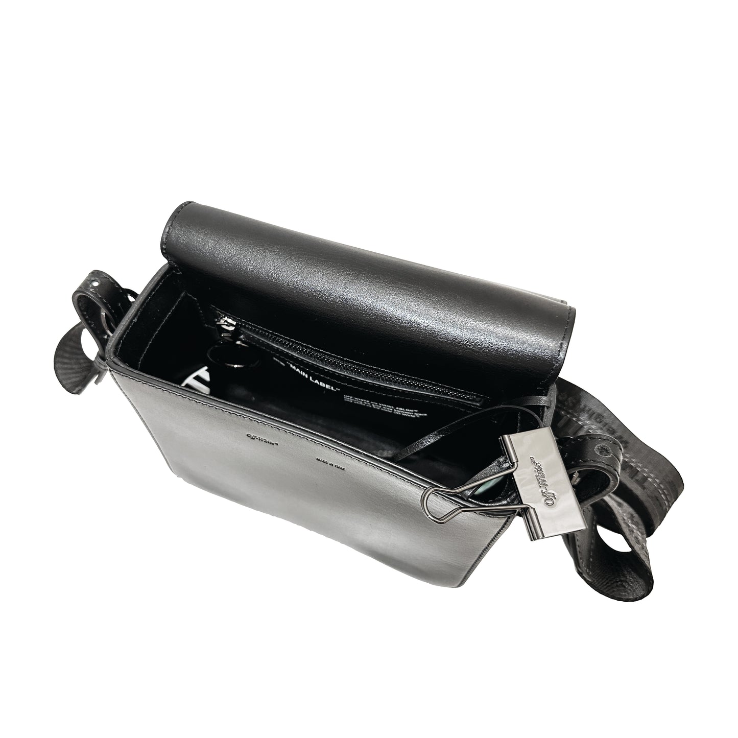 OFF-WHITE ‘SCULPTURE’ Binder Clip Shoulder / Crossbody Bag