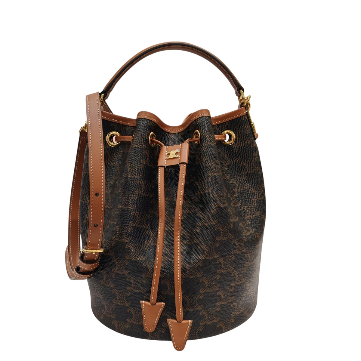 CÉLINE CLARA Bag in TRIOMPHE CANVAS & CALFSKIN