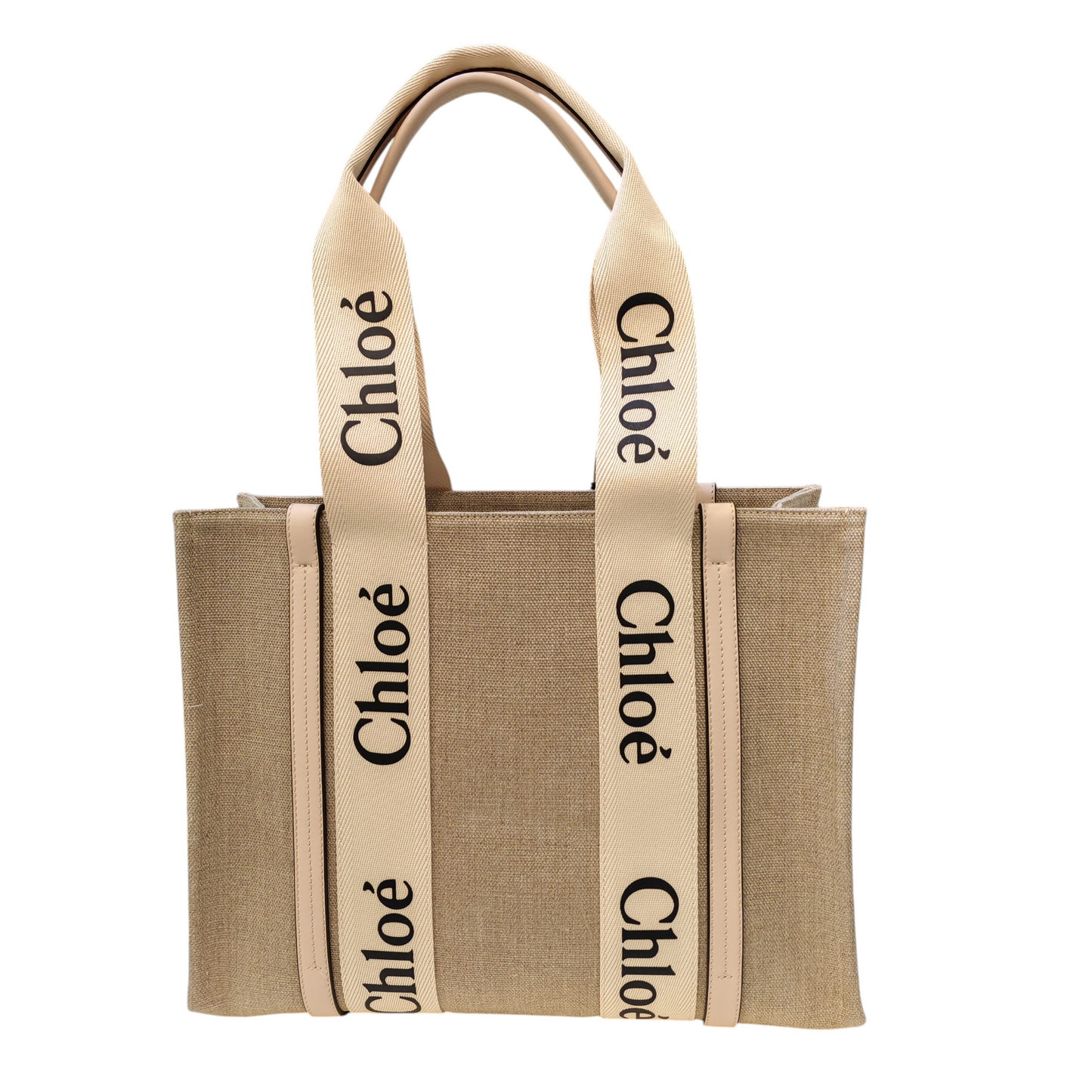 CHLOÉ WOODY Tote Bag in linen