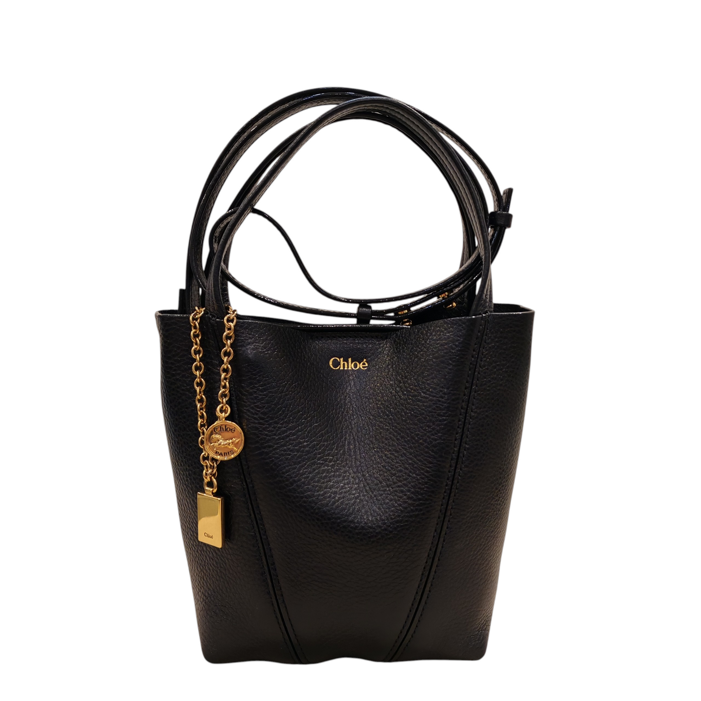CHLOÉ Small Chloé Spin Tote Bag in Grained Leather