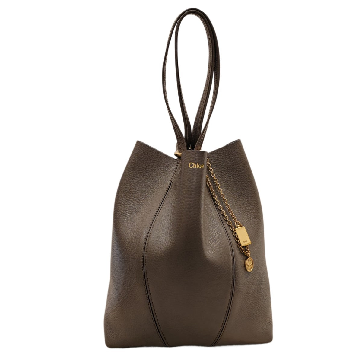 CHLOÉ Spin Tote Bag in Grained Leather