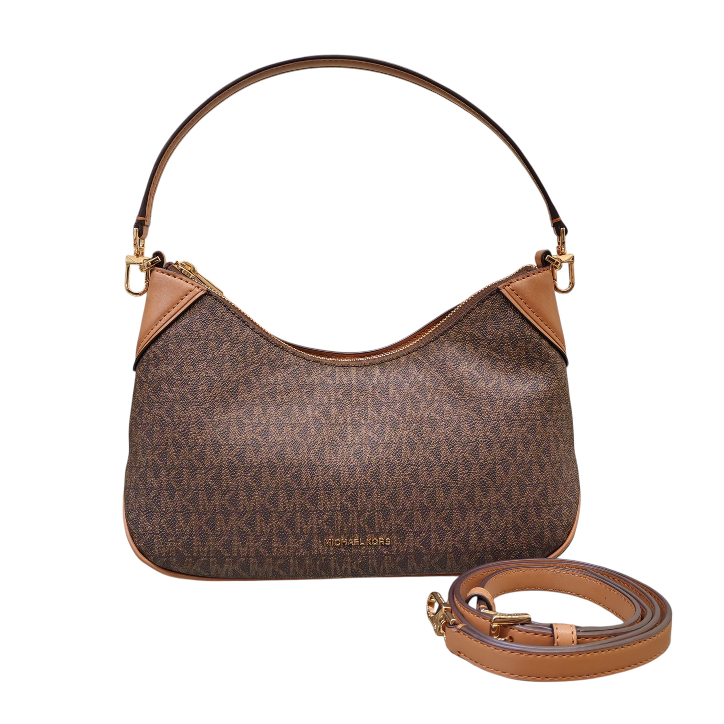 MICHAEL KORS JET SET Medium Signature Logo Convertible Crossbody Bag