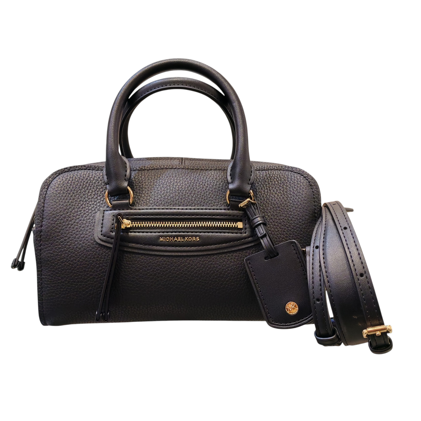 MICHAEL KORS Jet Set Travel XS Pebbled Leather Duffle Crossbody Bag