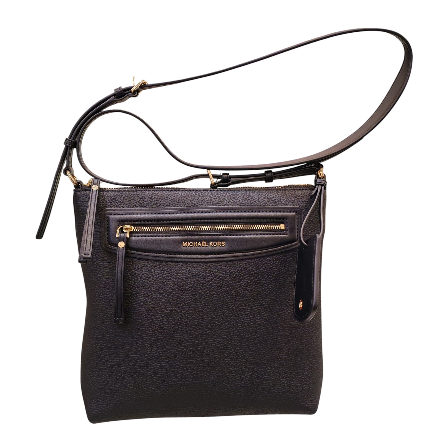 MICHAEL KORS Jet Set Travel Large Pebbled Leather Crossbody Bag