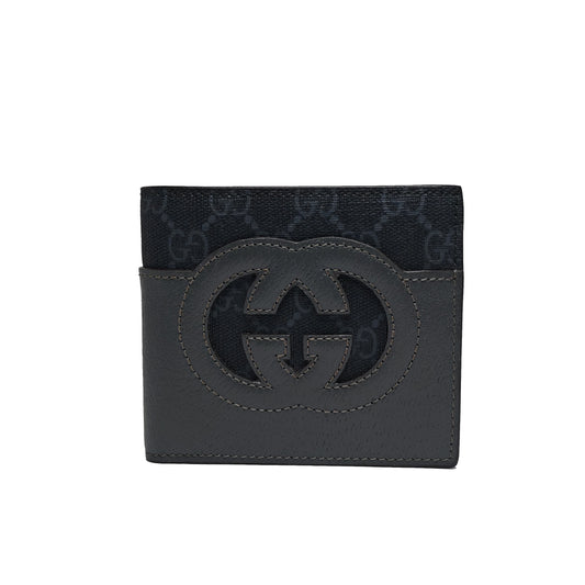 GUCCI Cut-out interlocking  bifold with coin case