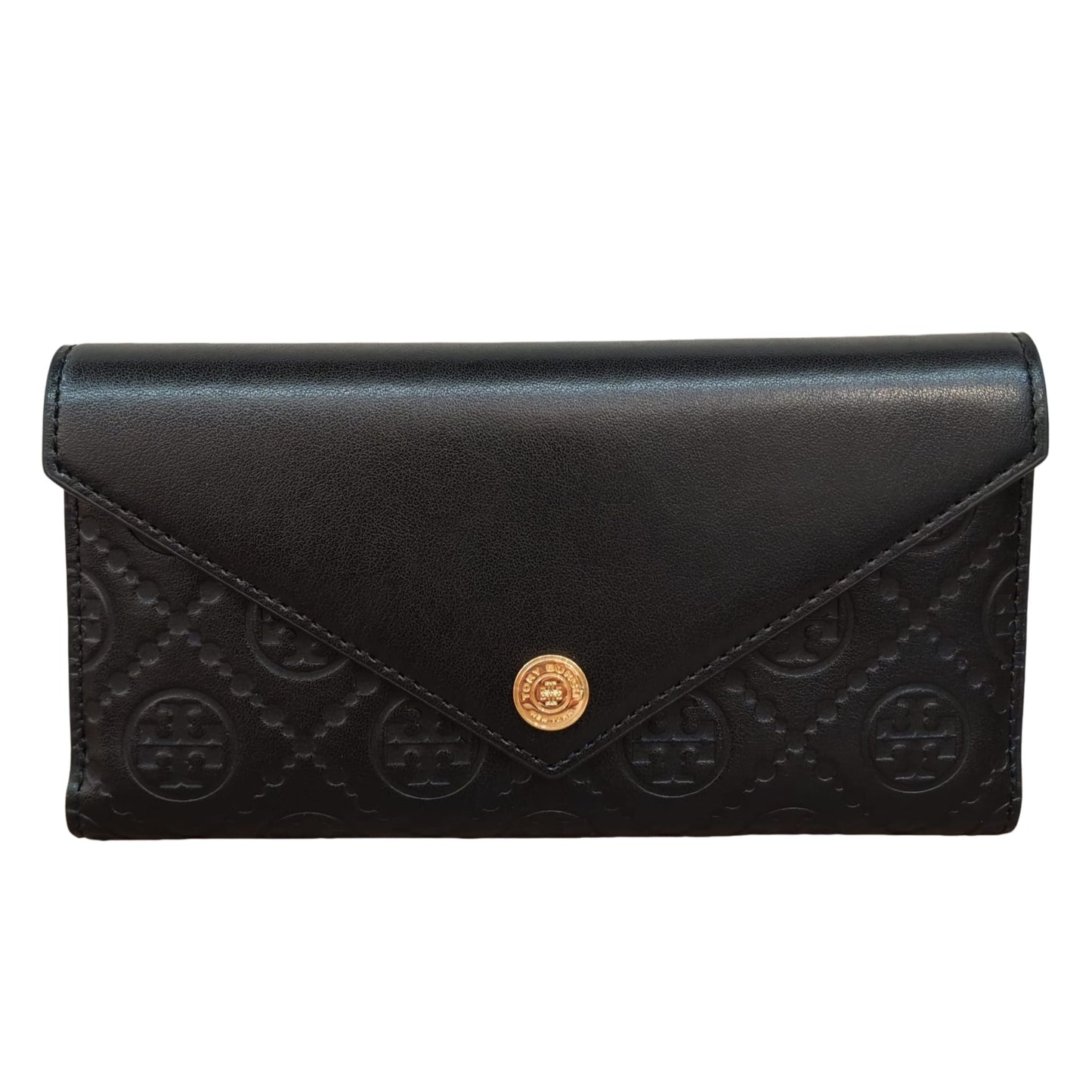 TORY BURCH T-MONOGRAM LEATHER ENV WALLET