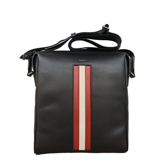Bally Mythos Logo Lettering Striped Messenger Bag