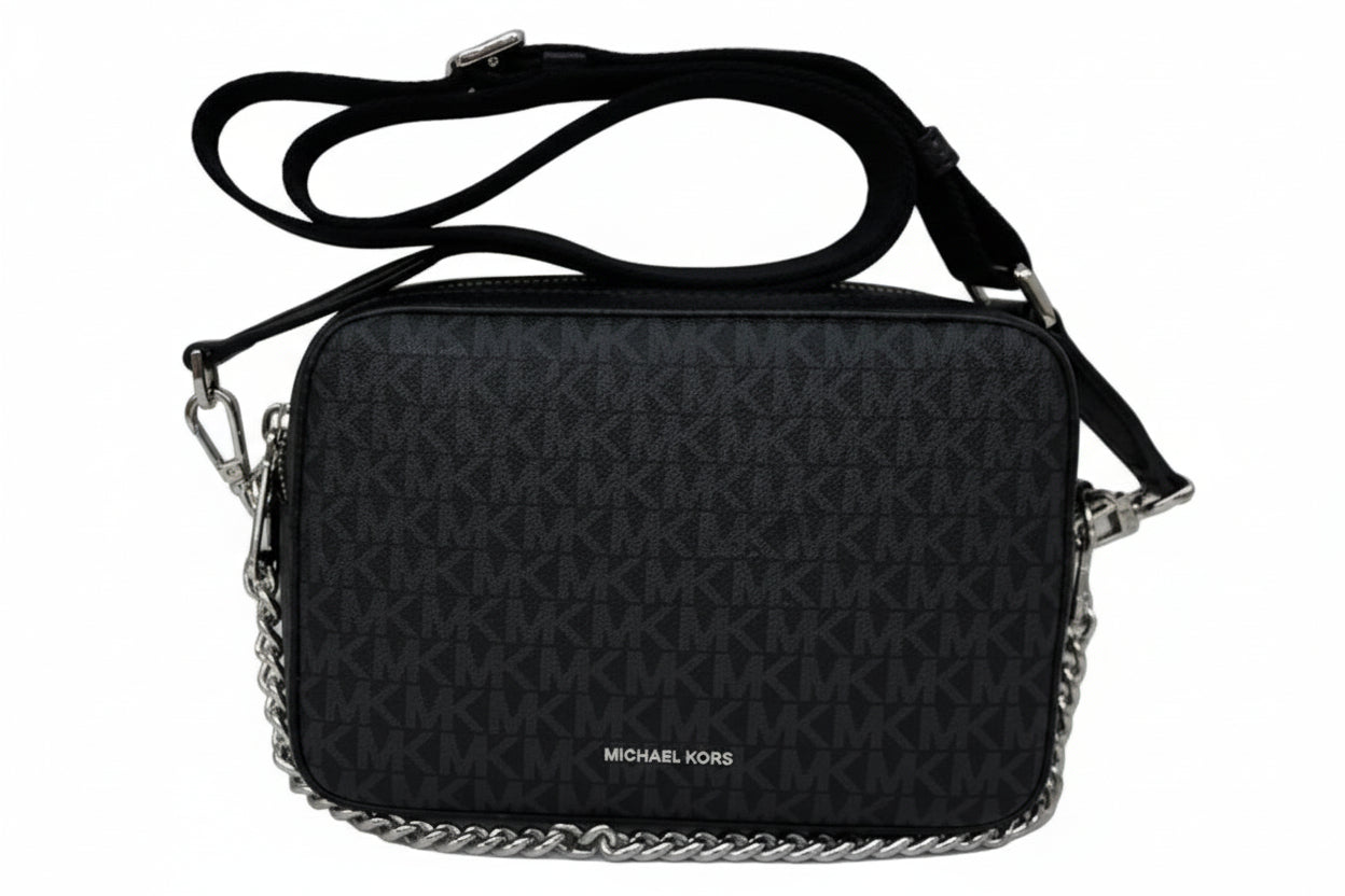 Michael Kors Bryant Medium Signature logo Double Zip Chain Camera