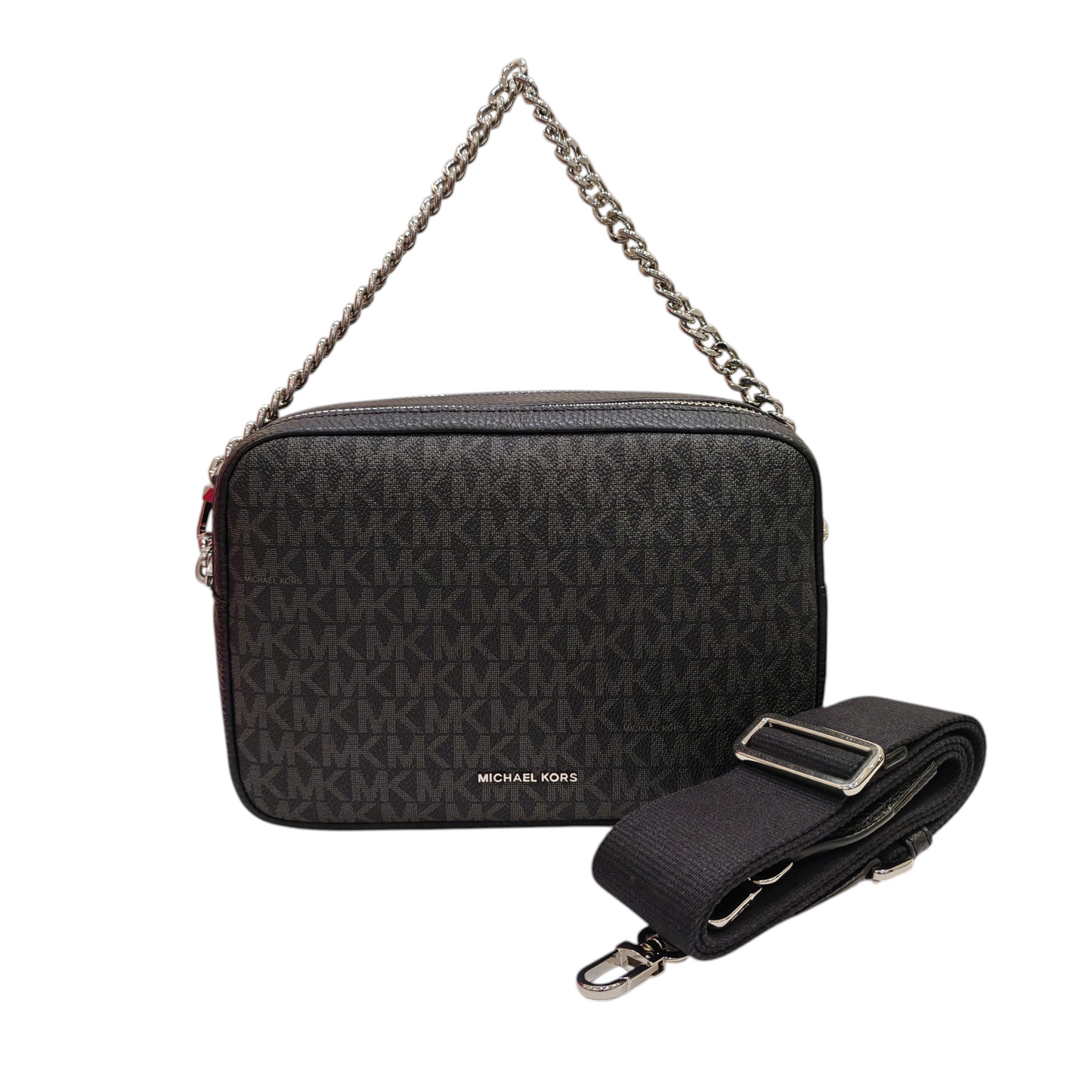 Michael Kors Bryant Medium Signature logo Double Zip Chain Camera