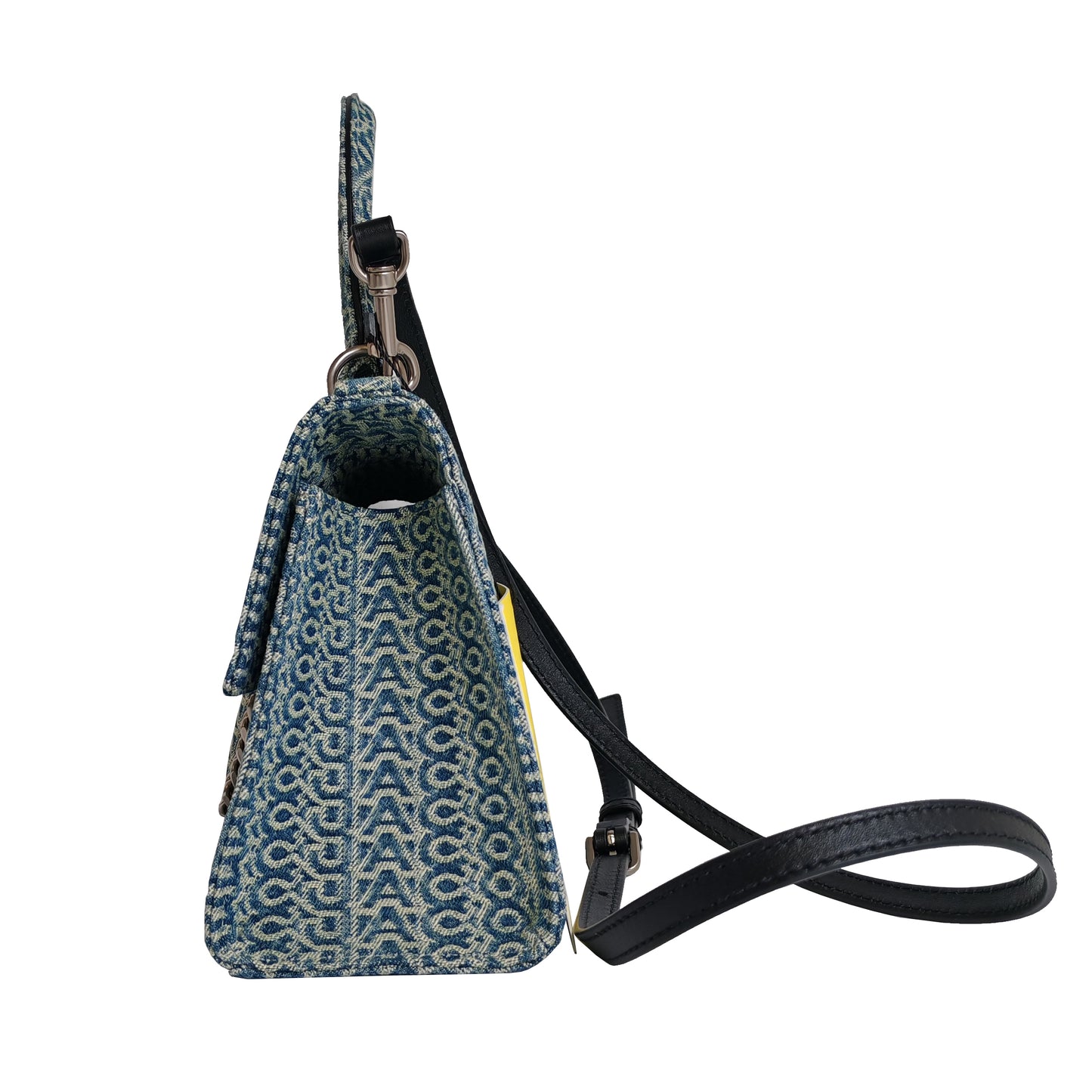 MARC JACOBS Washed Monogram Denim St. Marc Top Handle