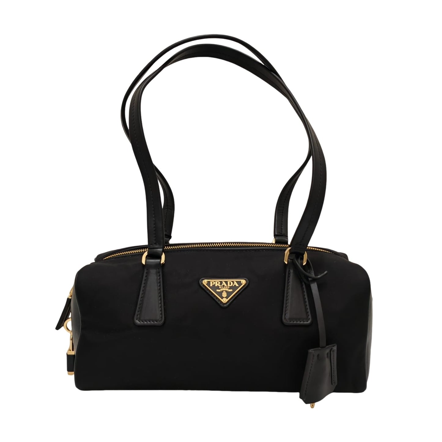 PRADA Re-nylon and leather shoulder bag