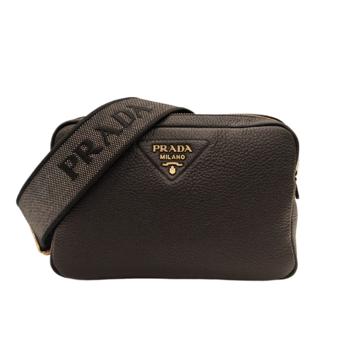 PRADA LEATHER SHOULDER BAG