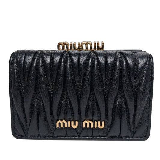Miumiu Matelassé Trifold Wallet