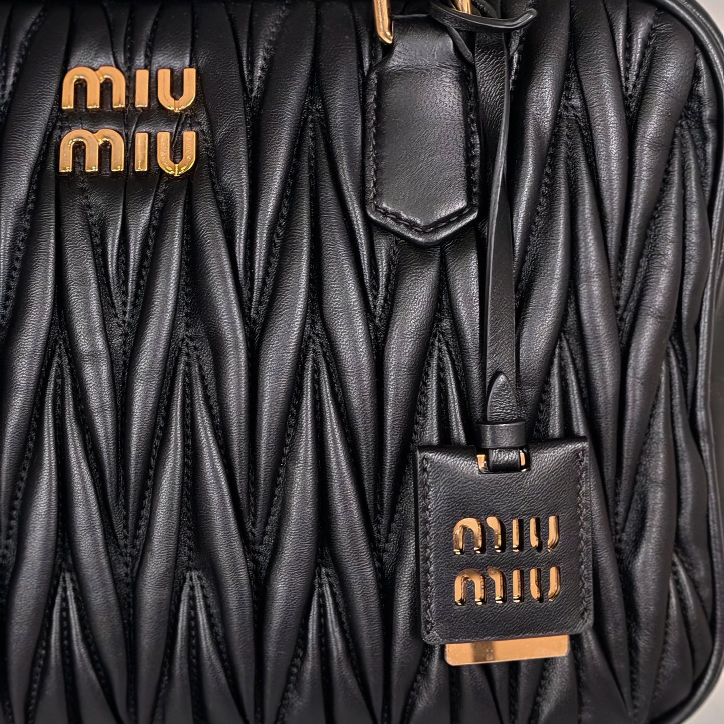 miumiu Arcadie matelassé nappa leather bag