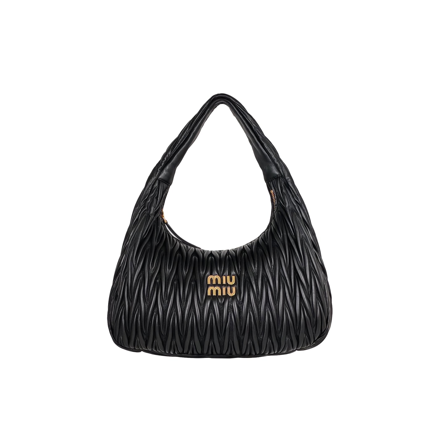 miumiu Wander matelassé nappa leather hobo bag (XL)