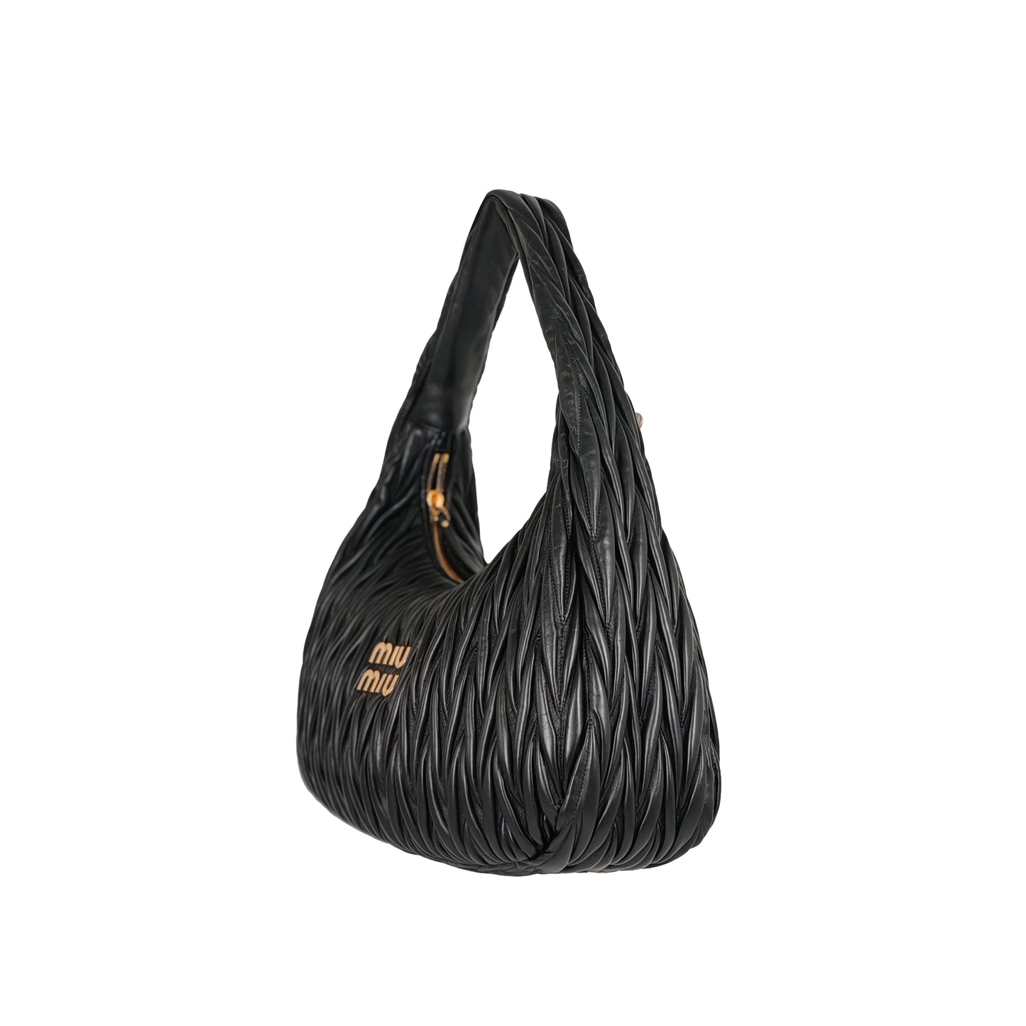 miumiu Wander matelassé nappa leather hobo bag (XL)