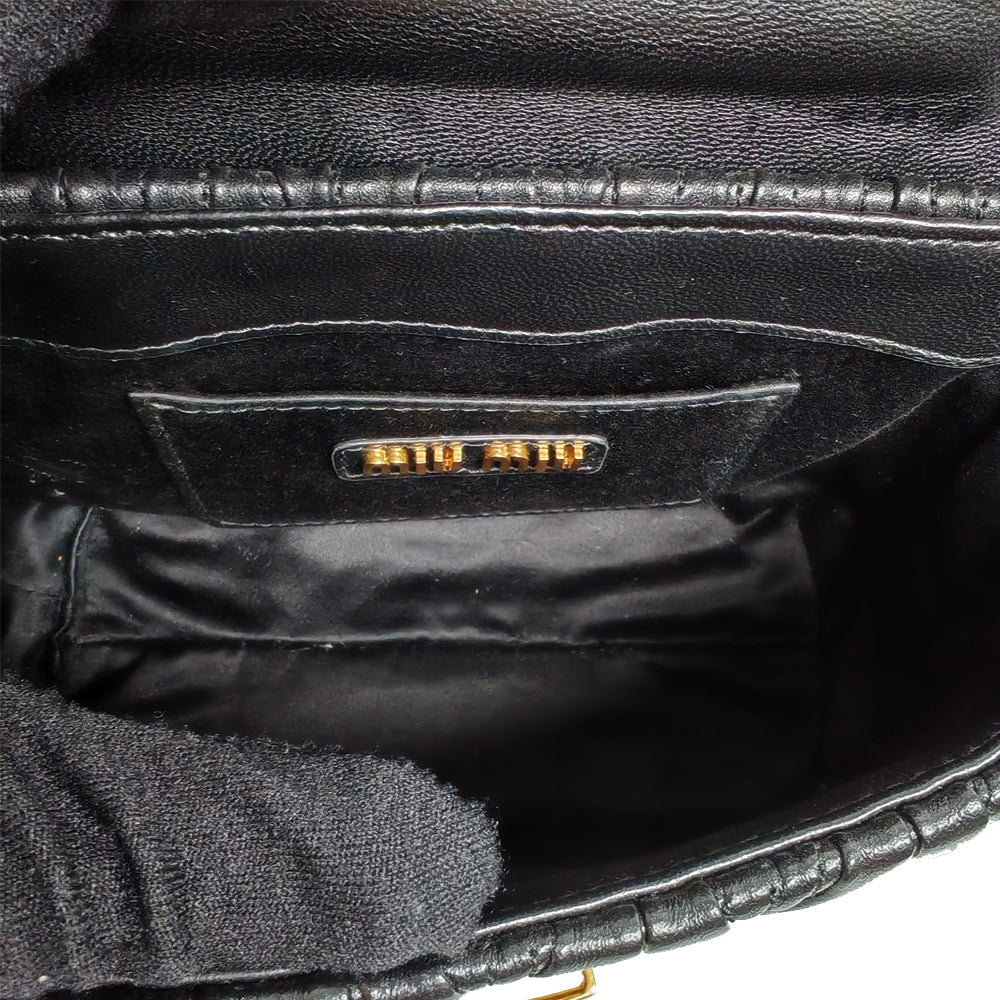 Miumiu matelassé nappa leather top handle