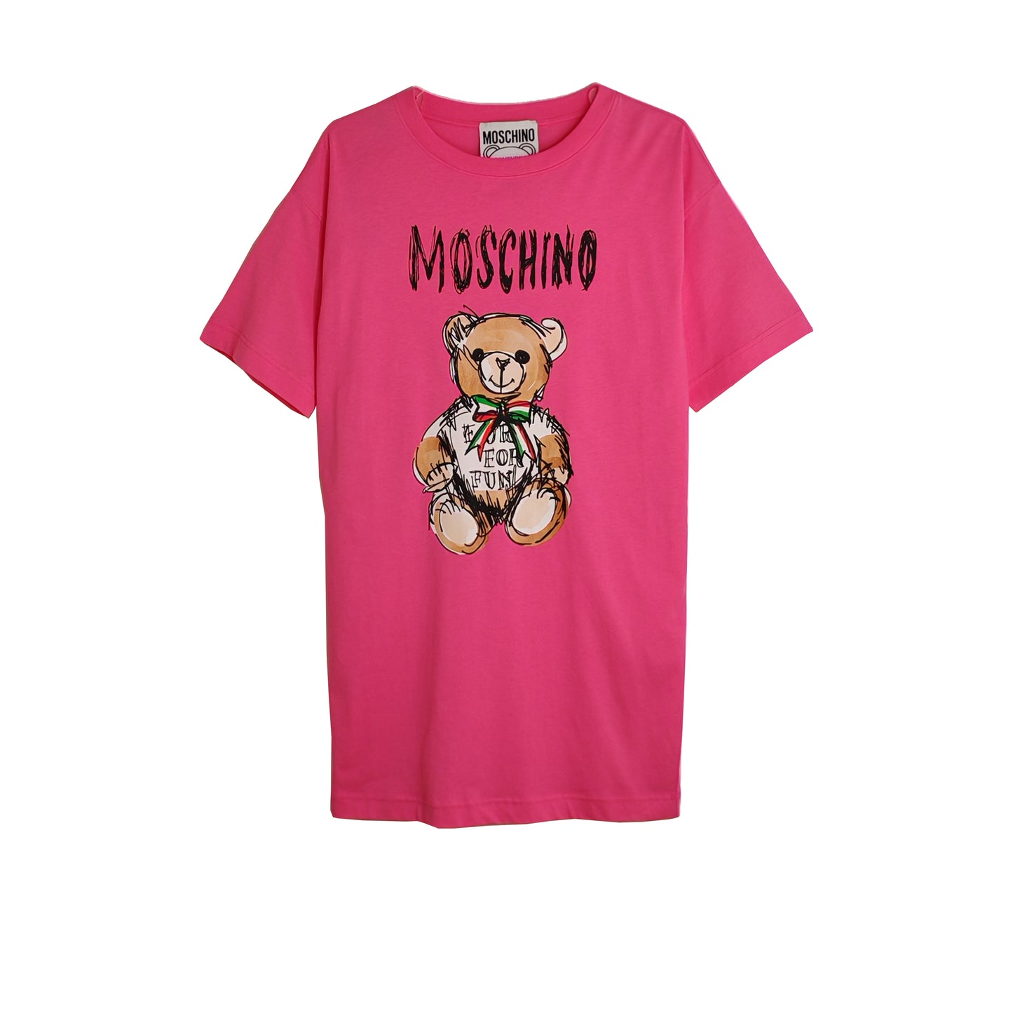MOSCHINO Embroidered Logo Organic Jersey T-shirt