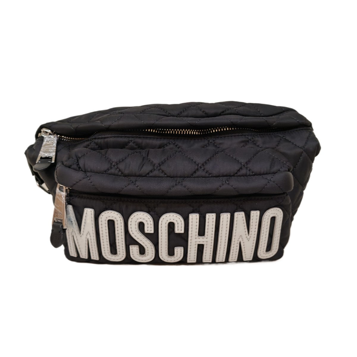 MOSCHINO COUTURE Quilted Logo Plaque Belt Bag