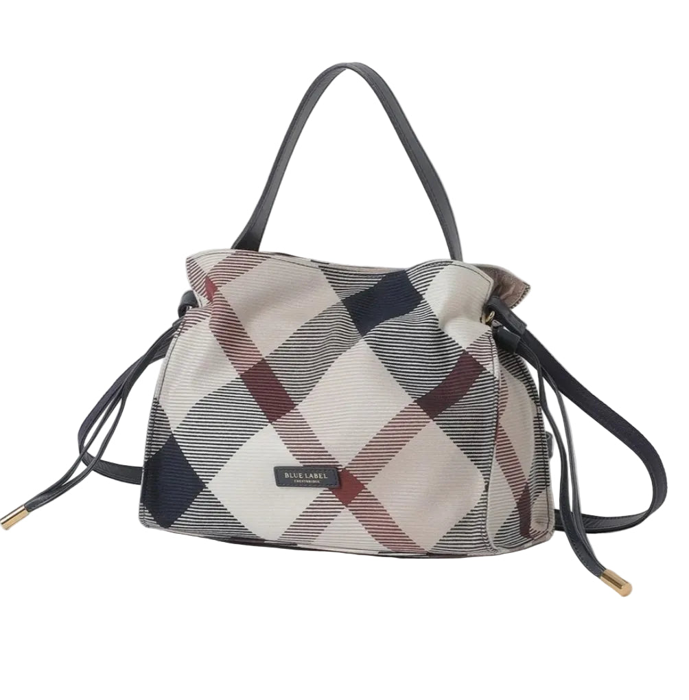 BLUE LABEL Crestbridge Check Calze Gathered Mini Bag