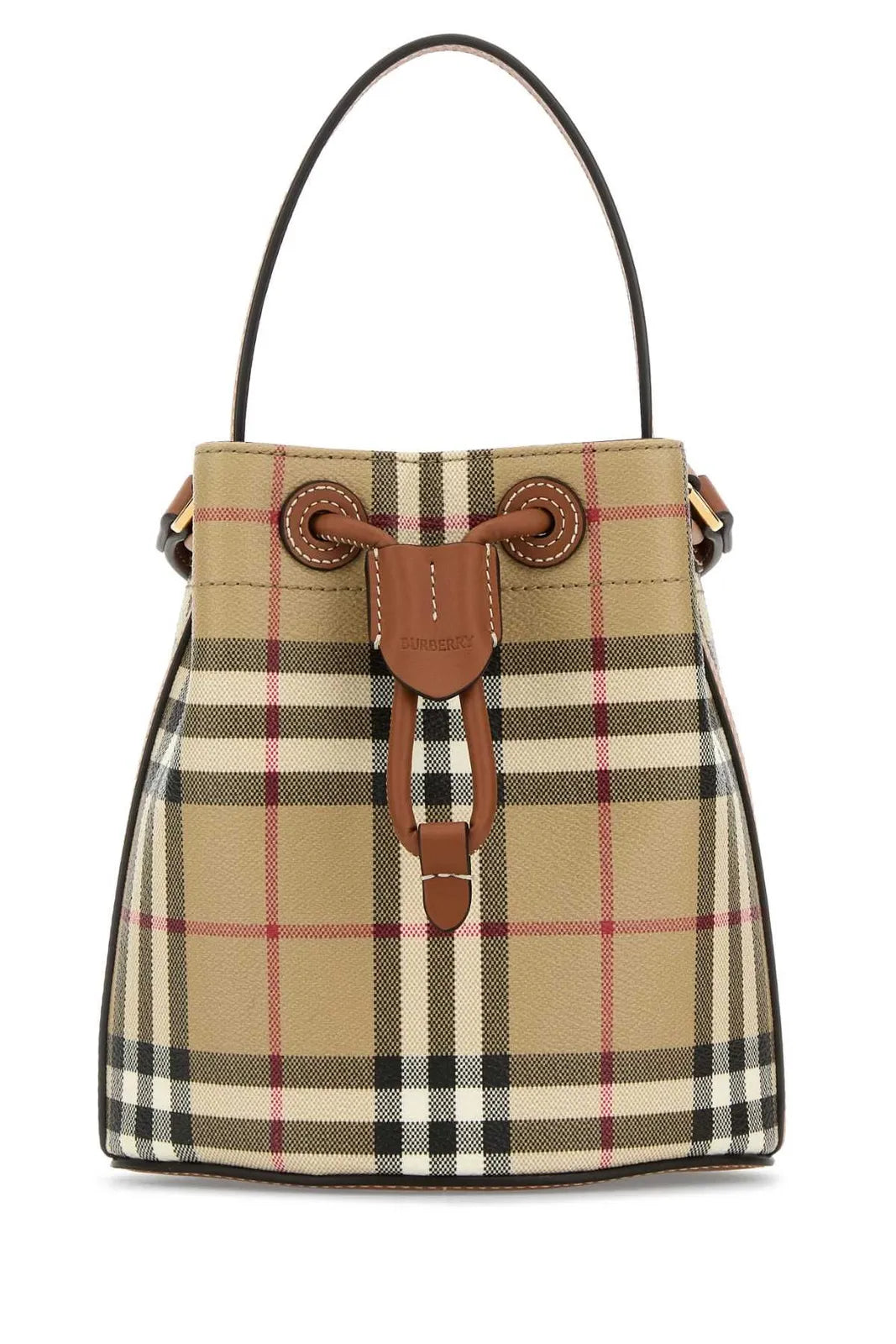 BURBERRY Mini Check Bucket Bag