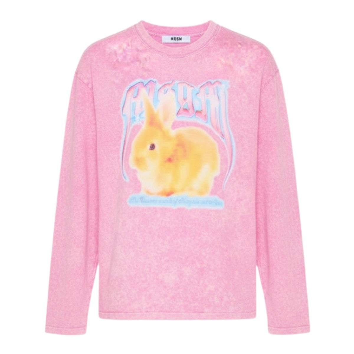 MSGM Cotton T-shirt with "MSGM Concert Bunny" print