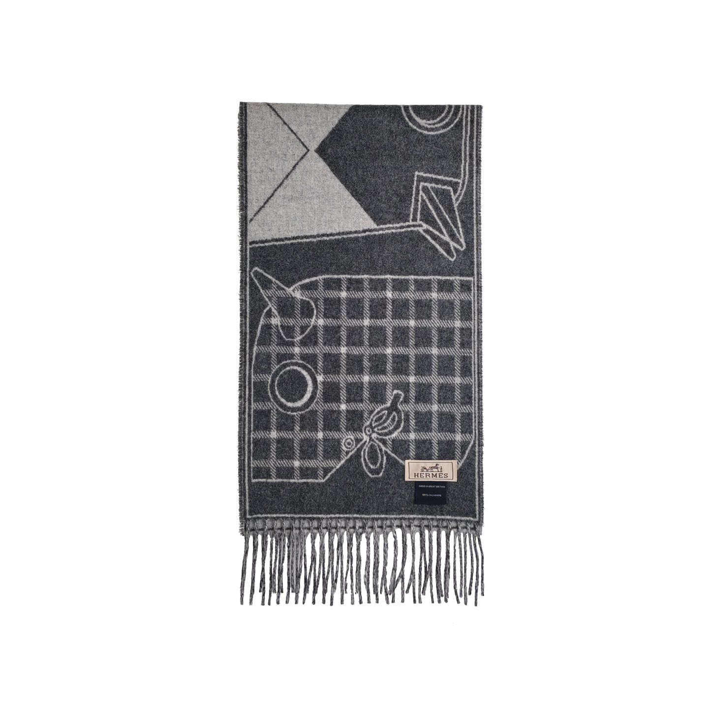 HERMES CAMAILS JACQUARD MUFFLER