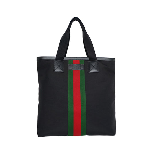 GUCCI Web stripe Tote Bag
