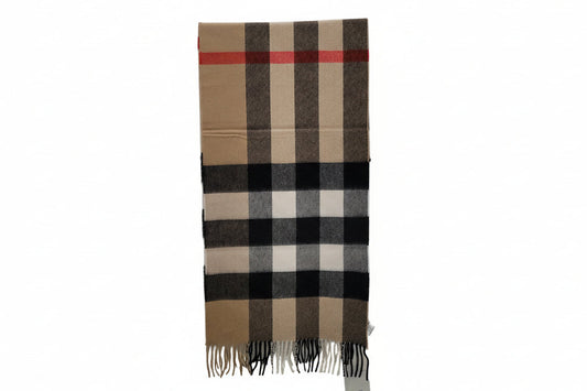 BURBERRY CHECK CASHMERE SCARF