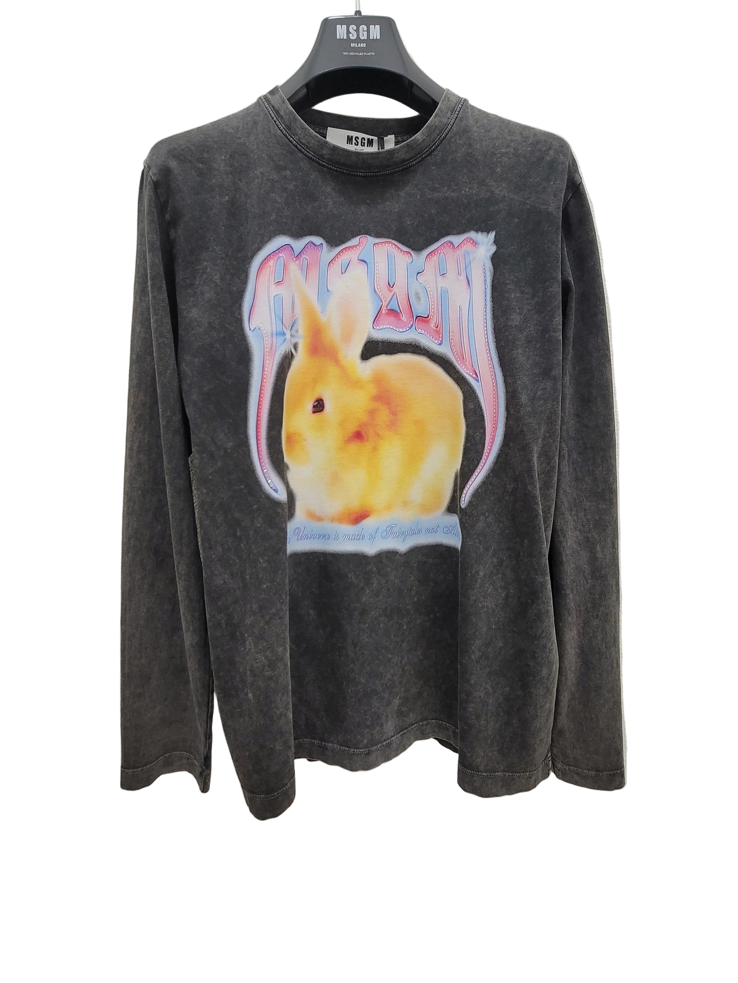 MSGM Cotton T-shirt with"MSGM Concert Bunny"print