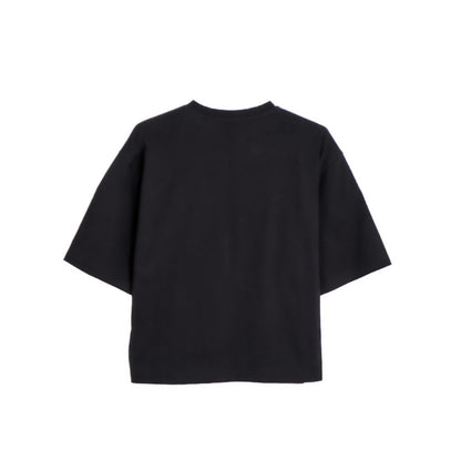 MOSCHINO COUTURE Embroidered Logo Organic Jersey T-shirt