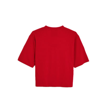 MOSCHINO COUTURE Embroidered Logo Organic Jersey T-shirt