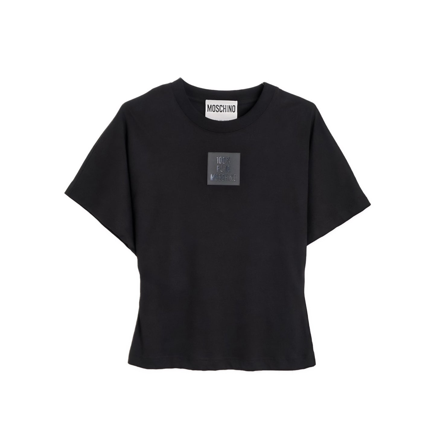 MOSCHINO COUTURE Embossed logo organic jersey T-shirt