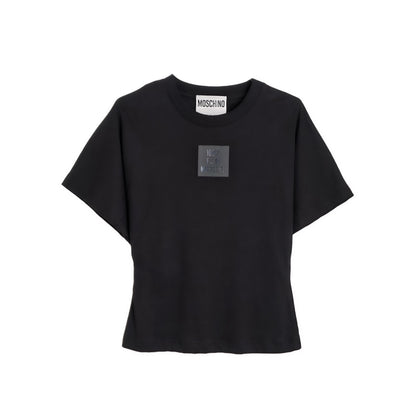 MOSCHINO COUTURE Embossed logo organic jersey T-shirt