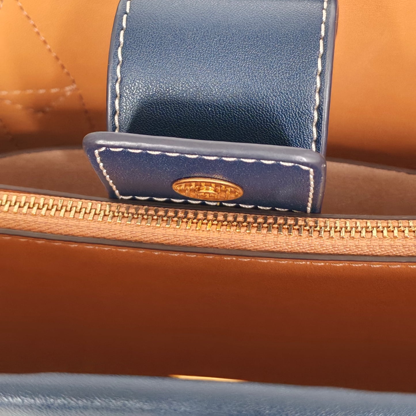 Tory Burch Perry Denim Triple Compartment Small Tote