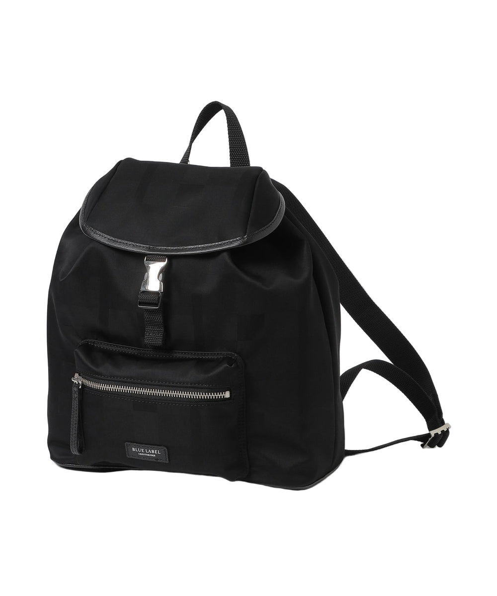 BLUE LABEL CRESTBRIDGE [BLACK OF BLACKs] Black nylon backpack