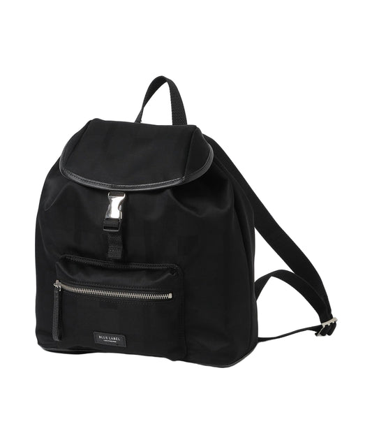 BLUE LABEL CRESTBRIDGE [BLACK OF BLACKs] Black nylon backpack