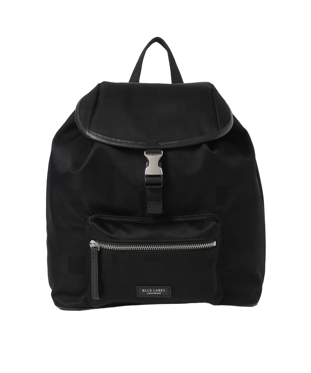 BLUE LABEL CRESTBRIDGE [BLACK OF BLACKs] Black nylon backpack