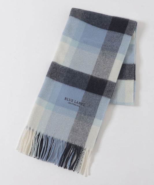 BLUE  LABEL  CRESTBRIDGE  Crestbridge  Check  Washable  Cashmere  Muffler