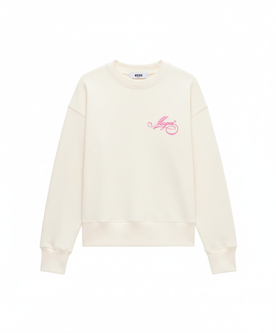 MSGM Jersey  sweatshirt  with cursive MSGM  logo