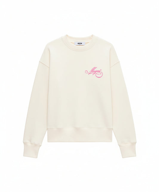 MSGM Jersey  sweatshirt  with cursive MSGM  logo